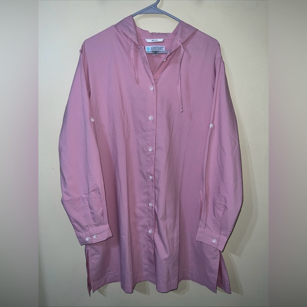 Coolibar Iztapa UPF Protection Beach Shirt Size XL pink